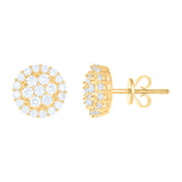 10 kt Gold Earrings With Moissanite Ctw 0.97
